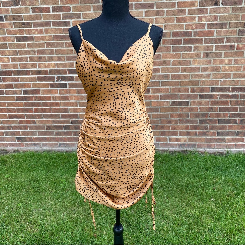 Nyla Cheetah Inspired adjustable Dress
